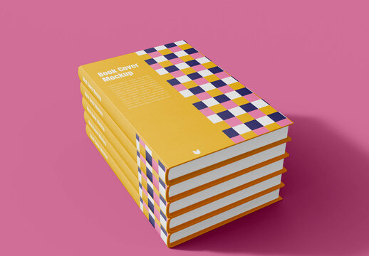 Set of Stacked Books Mockup