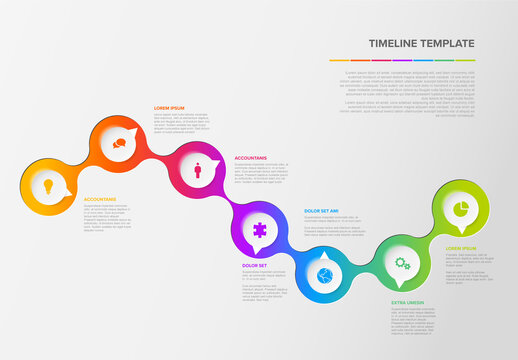 Infographic Milestones Timeline Layout with Circles