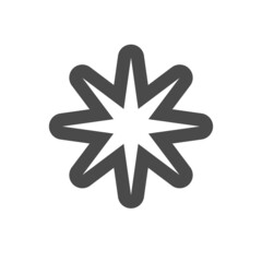 Star vector icon. Simple pictogram.