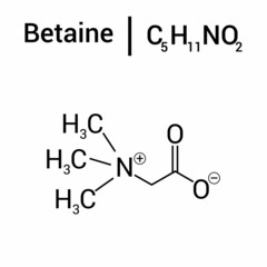 chemical structure of Betaine (C5H11NO2)