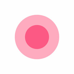 Circle inside another circle vector illustration