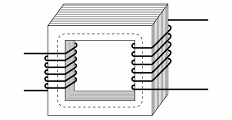 current transformer diagram in physics - obrazy, fototapety, plakaty