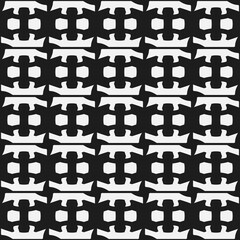 Black and white seamless vector and unusual pattern.