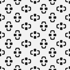 Abstract and unusual polka dots in black and white colors. Vector.