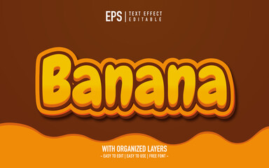 Chocolate banana text effect