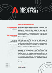 Black And Orange Modern Business Letterhead