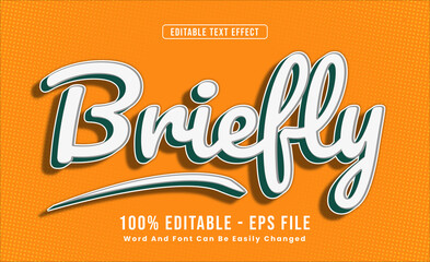 Editable Briefly Text Effect word and font be change