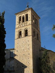 Church of Santo Tome. Historic city of Toledo. Spain.
View of the bell tower. Islamic Mudejar art...