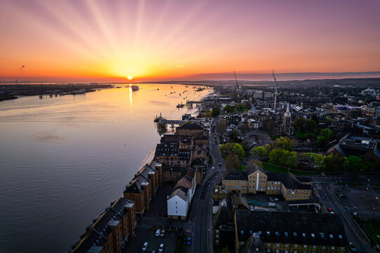 Sunrise over Gravesend, Kent