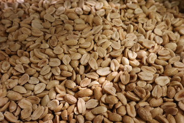 a scattering of salted peanuts. peeled peanuts   