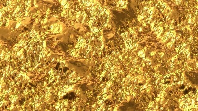Boiling Gold Metal Liquid Surface Background