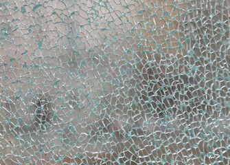 damaged glass of a showcase after the riot
