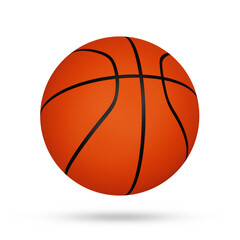 Basketball 3d render isolated on white background