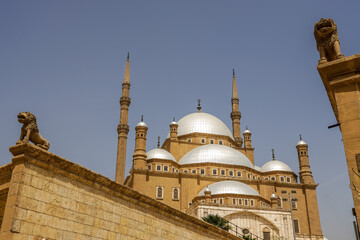 Mohammed Ali Basha Mosquean, citadel of salah el din in Cairo, Egypt. - obrazy, fototapety, plakaty