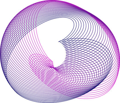 Spirograph abstract element on a white background