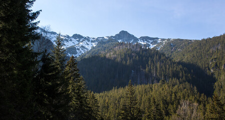 Shadowed Tatras Mountains in Poland