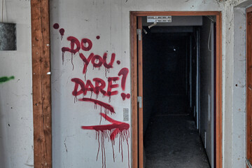 door with graffiti