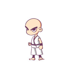 Jiujitsu mascot character or karate martial art