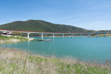 italy marche region Beautiful view of Cingoli lake