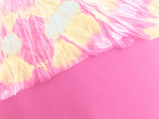 Pearl Tye Dye Background. Faded Fabric. Pearl