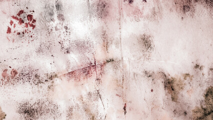 Bleached Textile. Light Spray Paint Spots. Hand