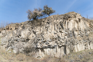 Fototapeta na wymiar Basalt Columns, Racos Village, Brasov, Romania 