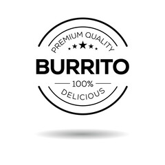 Creative (Burrito) logo, Burrito sticker, vector illustration. - obrazy, fototapety, plakaty