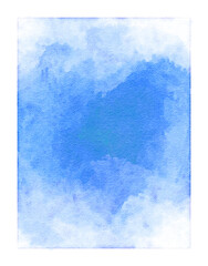 sky blue watercolor paper background, abstract wet impressionist paint pattern, graphic design