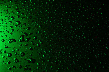  abstraction of a bokeh water drop green blurred