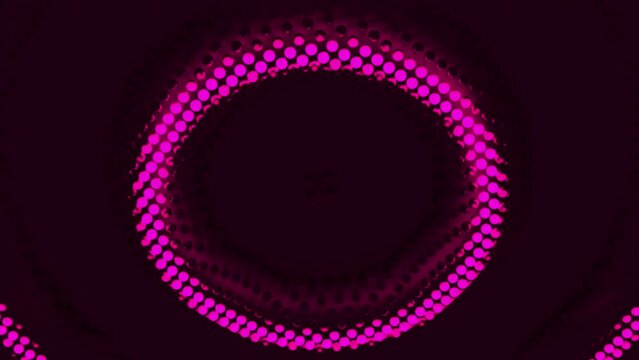 Pulsating wave circles on surface. Design. Pulsating centralized circles on computer surface. Wave rings with dots on surface