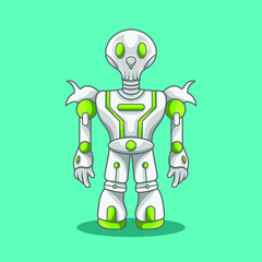 Skull Robot Mecha Mascot