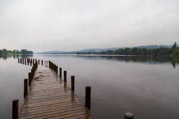 Naklejka premium pier on the lake