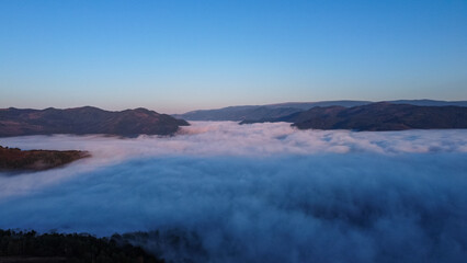 Fototapeta na wymiar Scenic Clouds in Valley