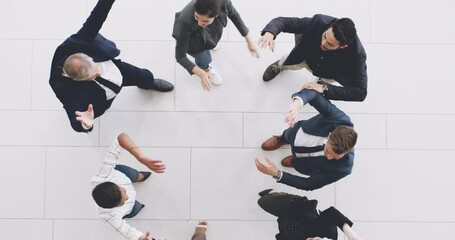 Were moving forward together. 4k footage of a group of businesspeople celebrating their success.