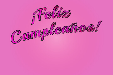 Happy birthday banner, flayer and sign on pink background