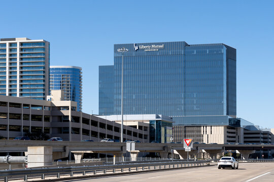 Plano, Texas, USA - March 19, 2022: Liberty Mutual’s office building in Plano, Texas, USA. Liberty Mutual Group is an American diversified global insurer. 
