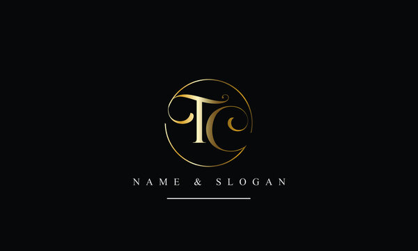 TC, CT, T, C abstract letters logo monogram