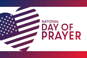 National Day of Prayer. Vector illustration. Holiday poster.