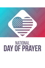 National Day of Prayer. Vector illustration. Holiday poster.
