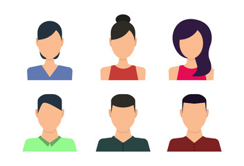 People icons set person. Vector symbol in flat style