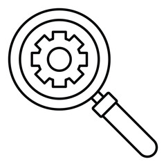 Setting Tool Search Vector icon which is suitable for commercial work


