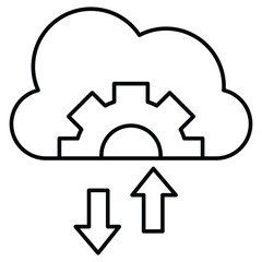 Cloud configuration Vector icon which is suitable for commercial work

