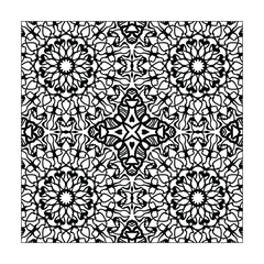 Mandala seamless pattern floral ornament