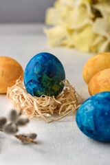 blue and easter eggs, easter decotation