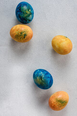 blue and easter eggs, easter decotation