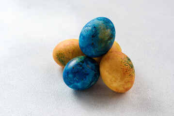 blue and easter eggs, easter decotation