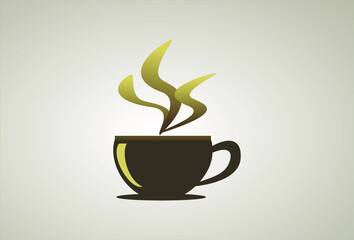 cup of coffee with leaves