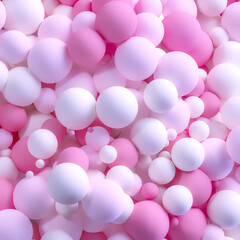 3D render Abstract circle background, combination of harmonious circles in pastel tones.