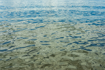 Pattern of sunlight reflected on the surface of moving water