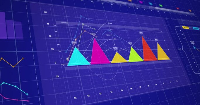 Stock Market And Business Charts And Graphs. Financial Infographics. Business and Economy Related 3D Concept.